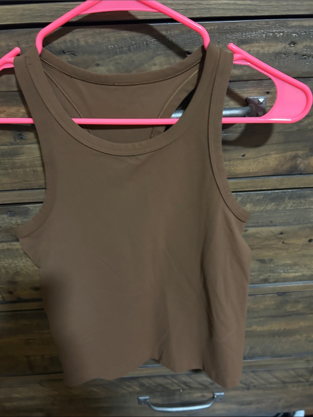 lululemon athletica Align Hip Length Brown Racerback Tank Top. Yoga. Runner.